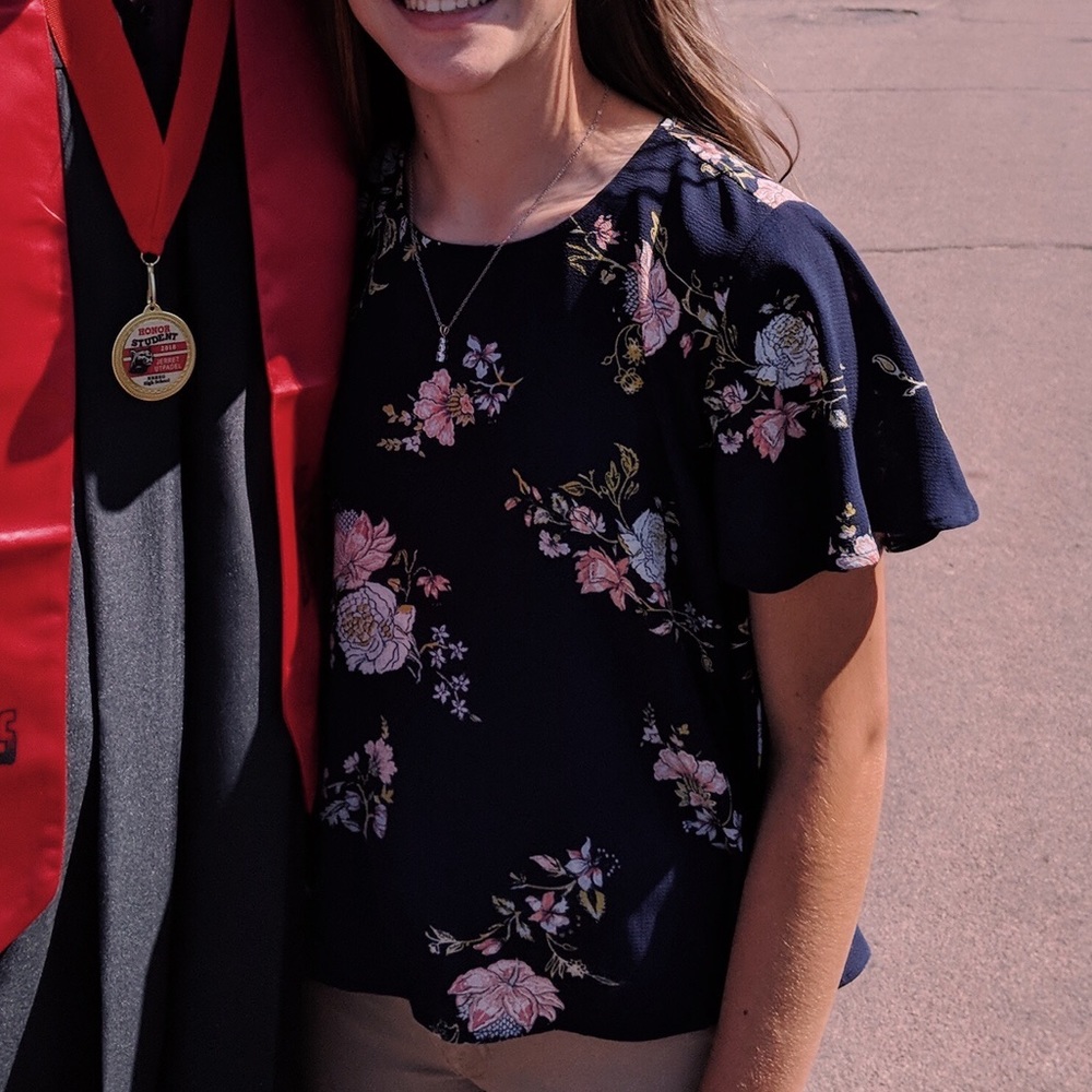 Floral target blouse